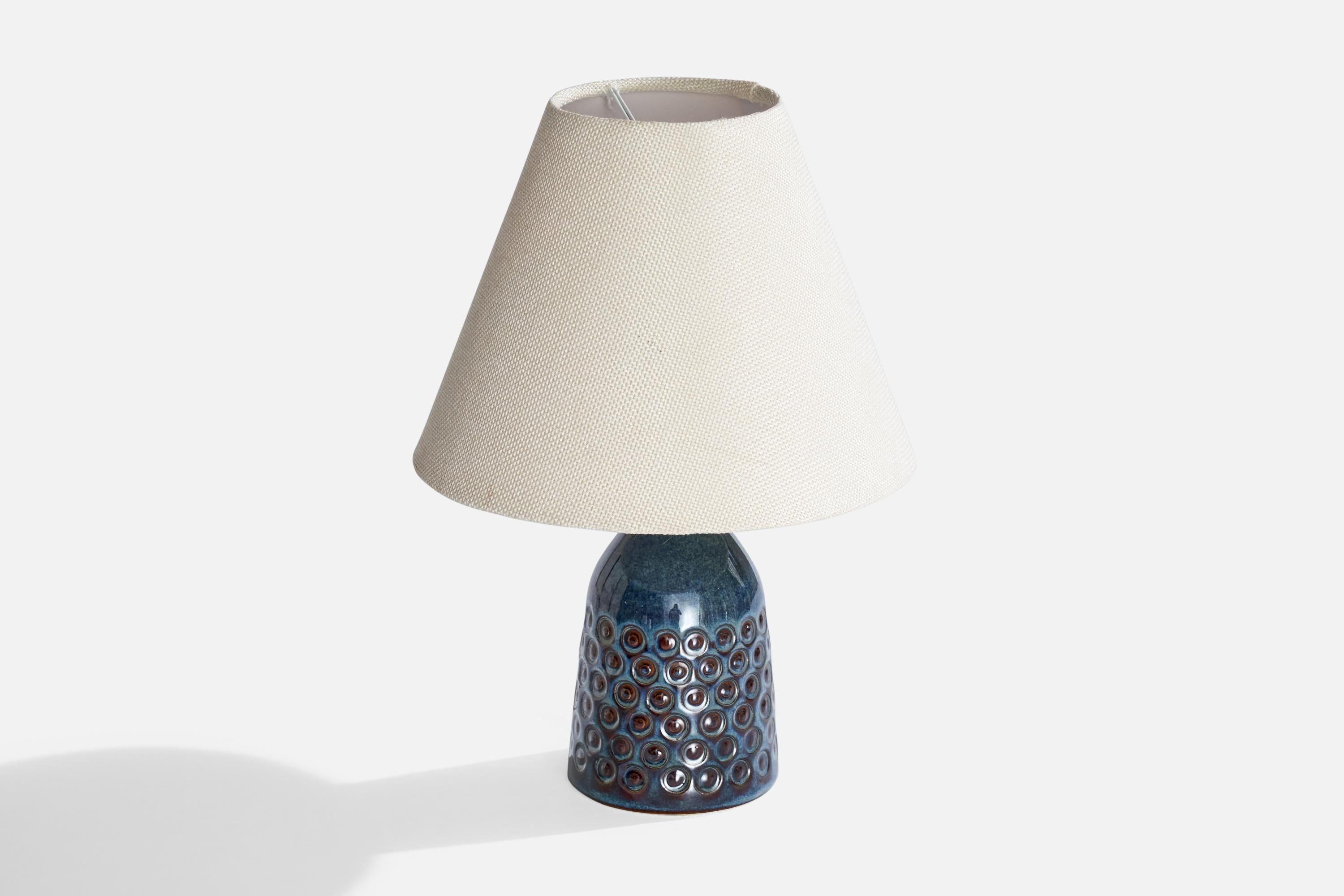 Scandinavian Modern Søholm, Table Lamp, Stoneware, Denmark, 1970s For Sale