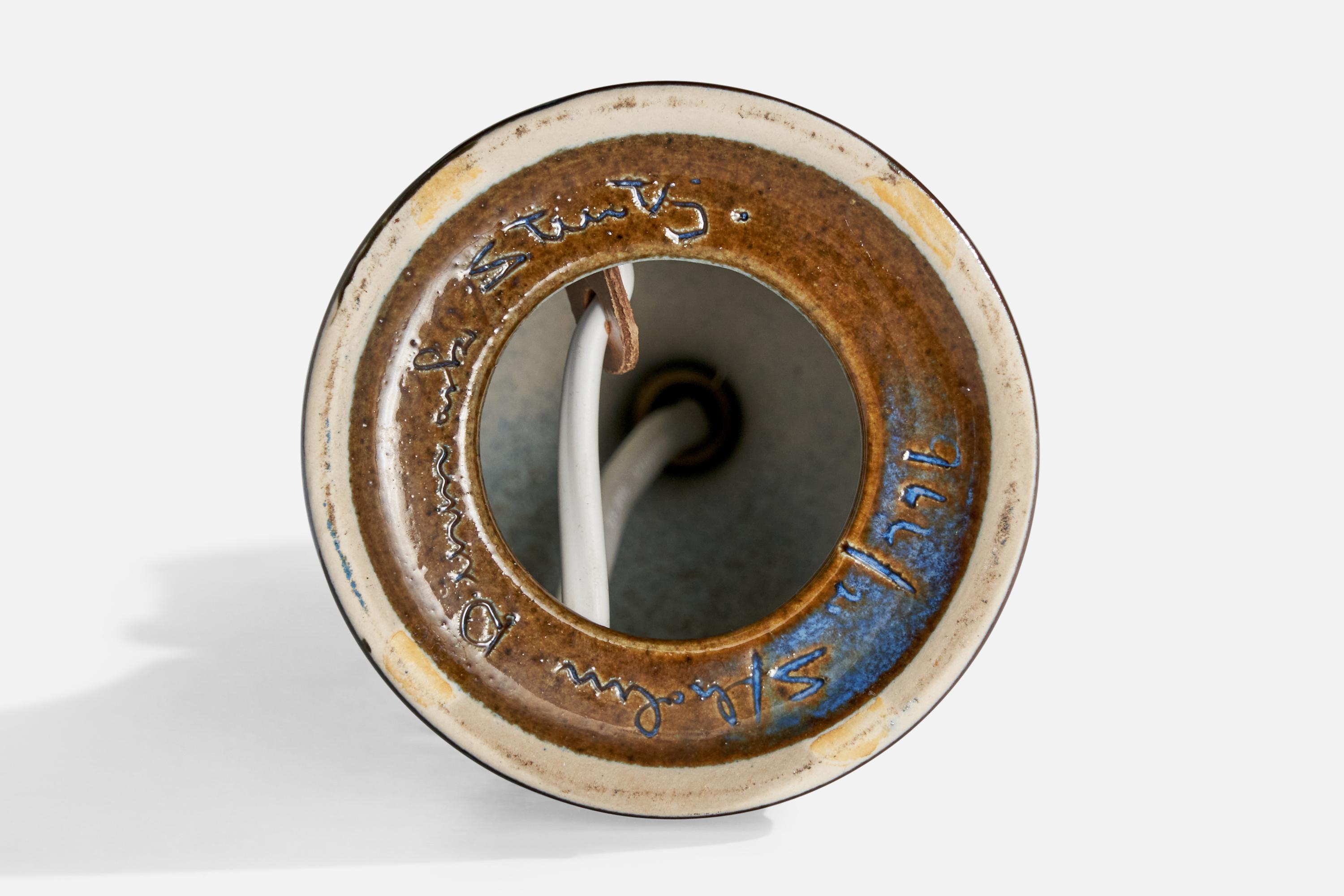 Søholm, Table Lamp, Stoneware, Denmark, 1970s For Sale 1