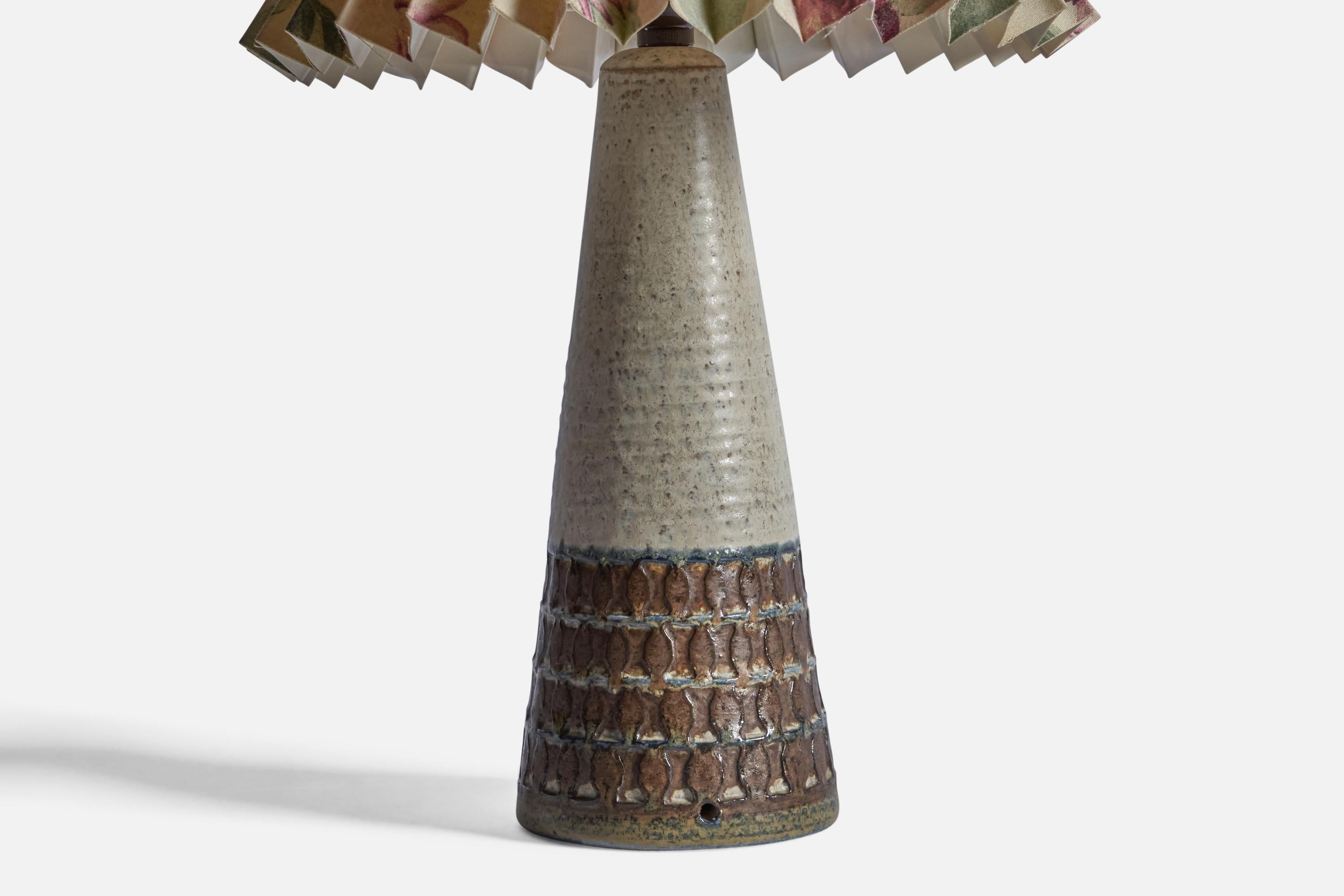 Mid-20th Century Søholm, Table Lamp, Stoneware, Paper, Denmark, 1960s For Sale