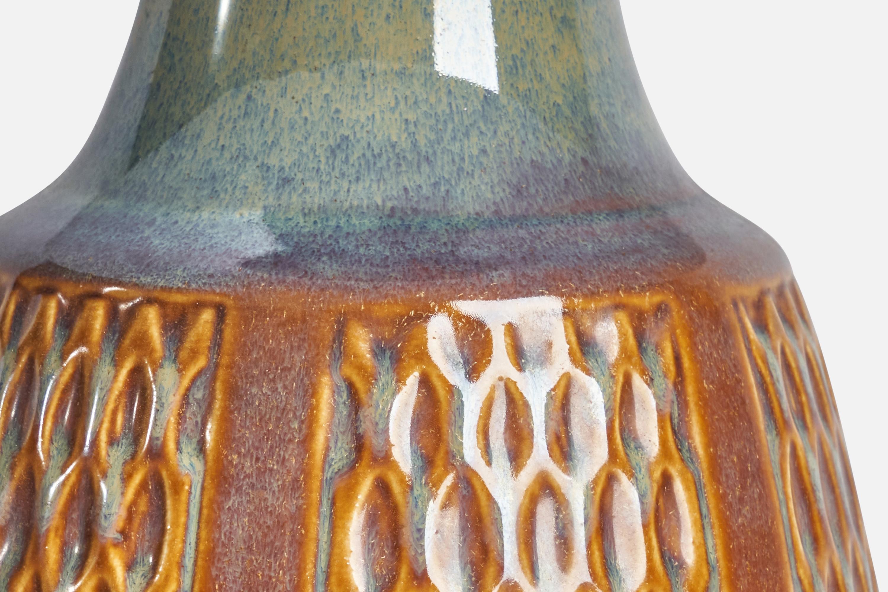 Søholm, Table Lamps, Stoneware, Denmark, 1960s In Good Condition For Sale In High Point, NC