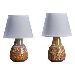 Søholm, Table Lamps, Stoneware, Denmark, 1960s