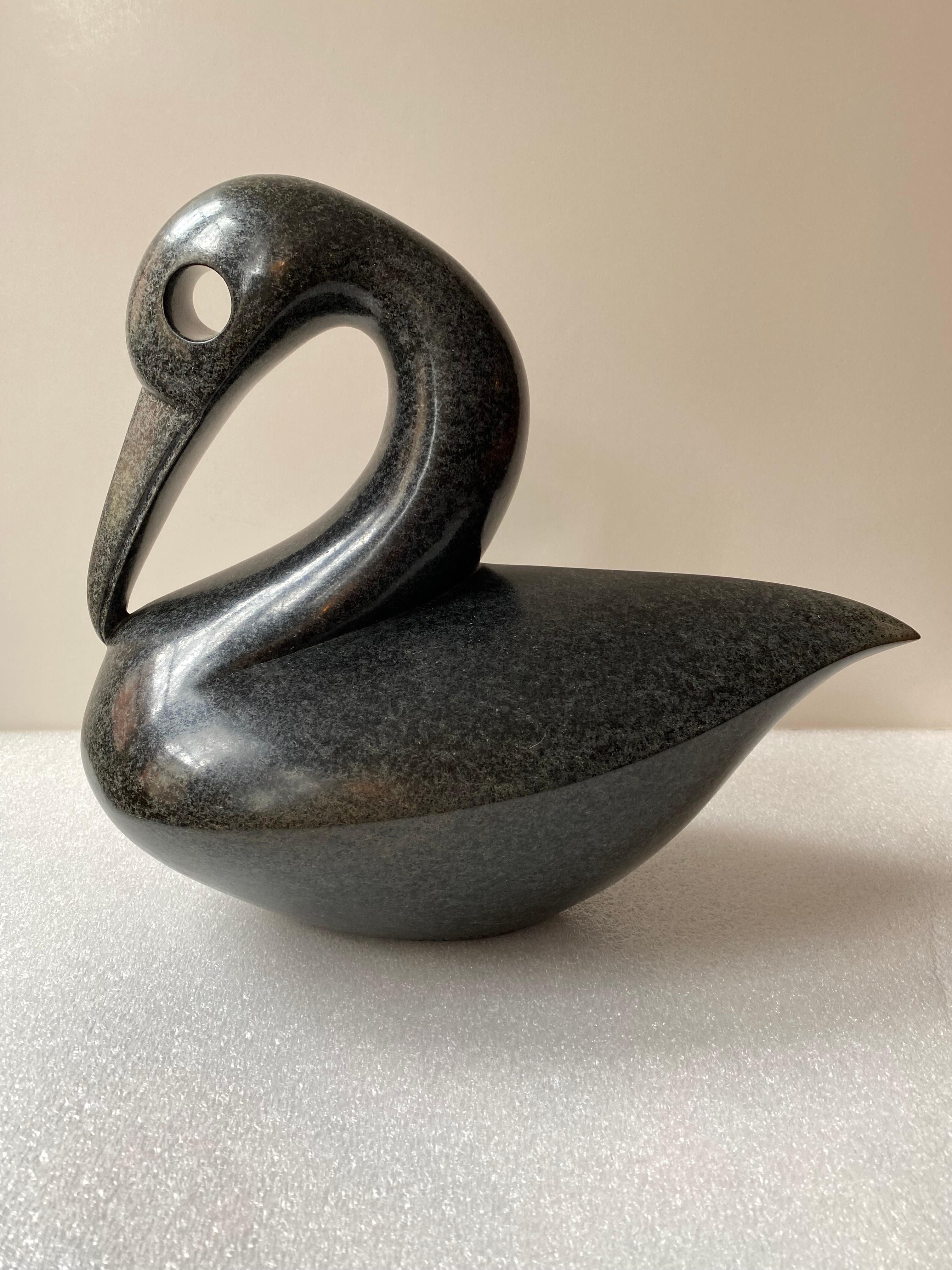 Modern Shona Carved Marble Bird by Maikosi Kanyeredza For Sale