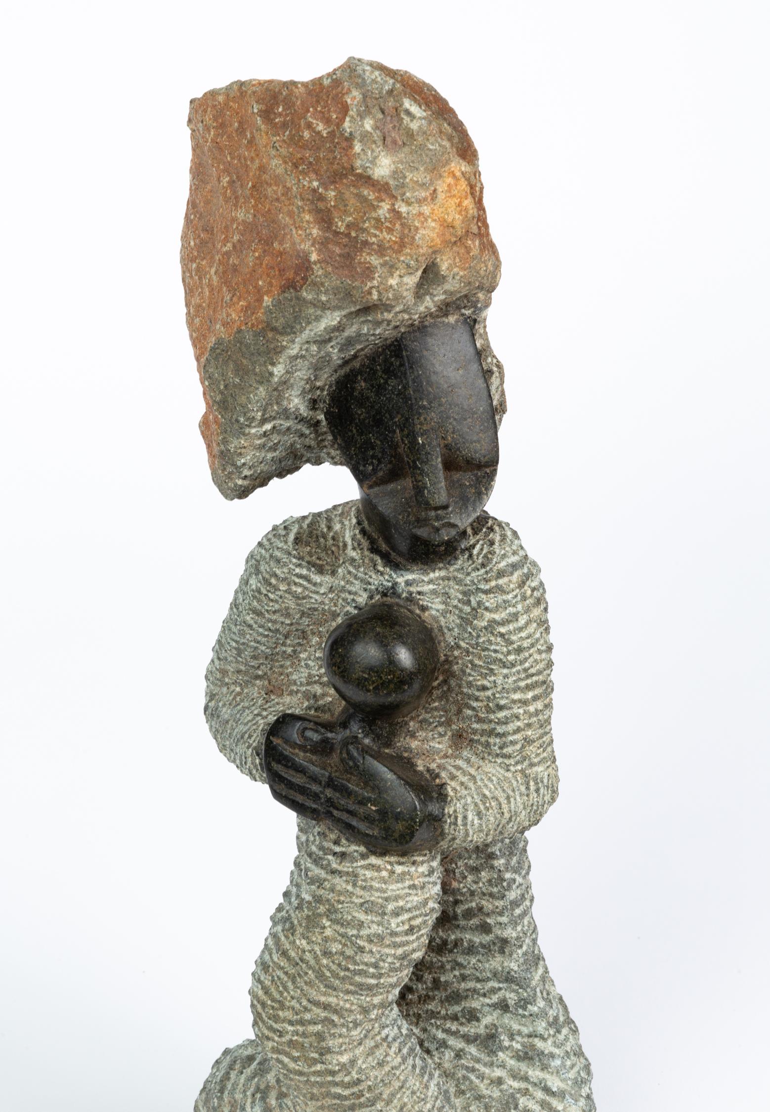 Shona Figurine of Mother and Baby 2