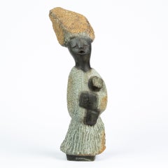 Shona Sculpture of Mother and Baby