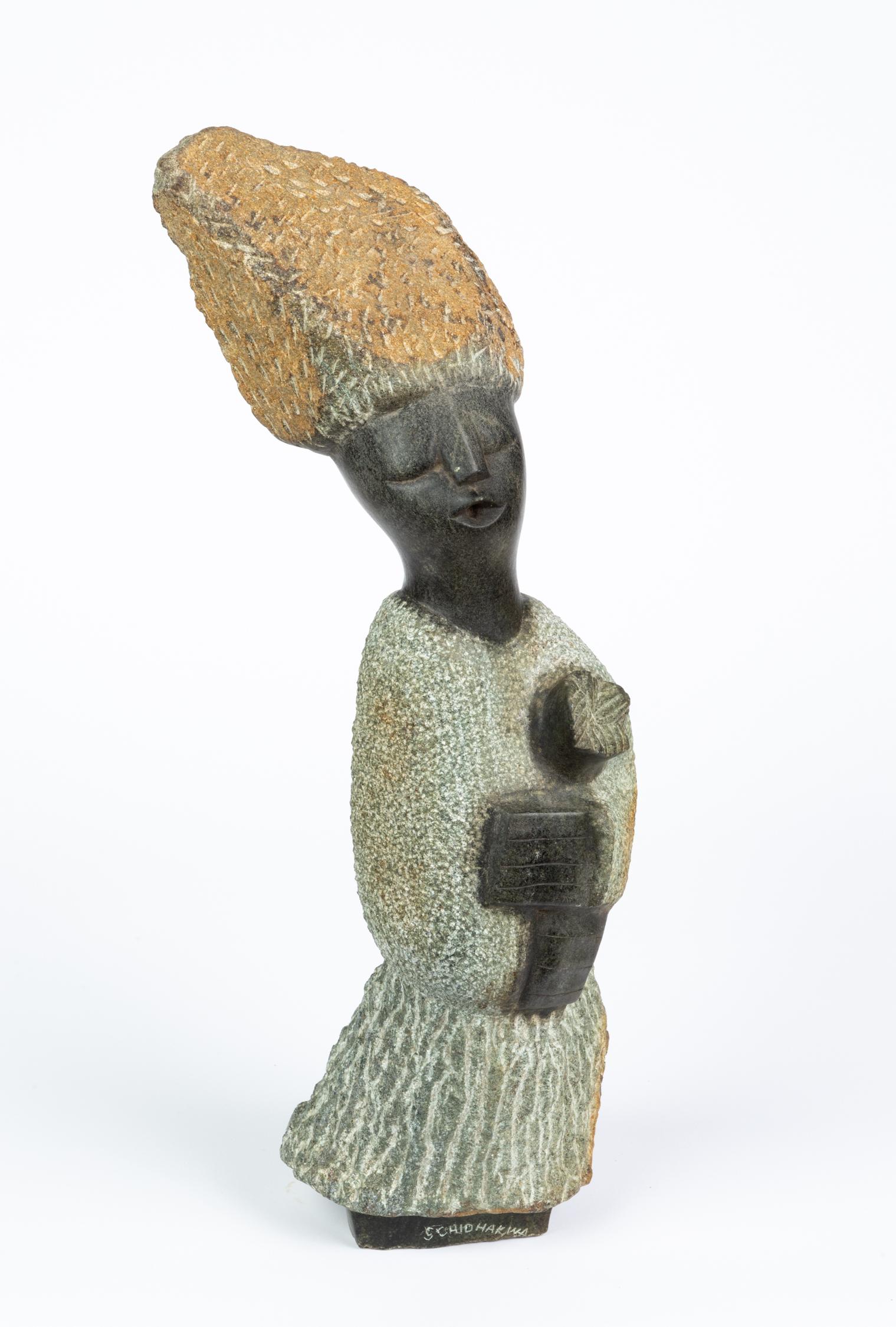 20th Century Shona Sculpture of Mother and Baby