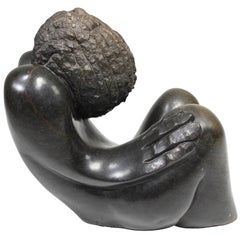 Shona Stone Sculpture "Sheltering Soul"  Norbert Shamuyarira (Zimbabwe, b. 1962)