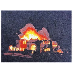 Shonagh Adelman Mixed Media Painting "House on Fire", 2011