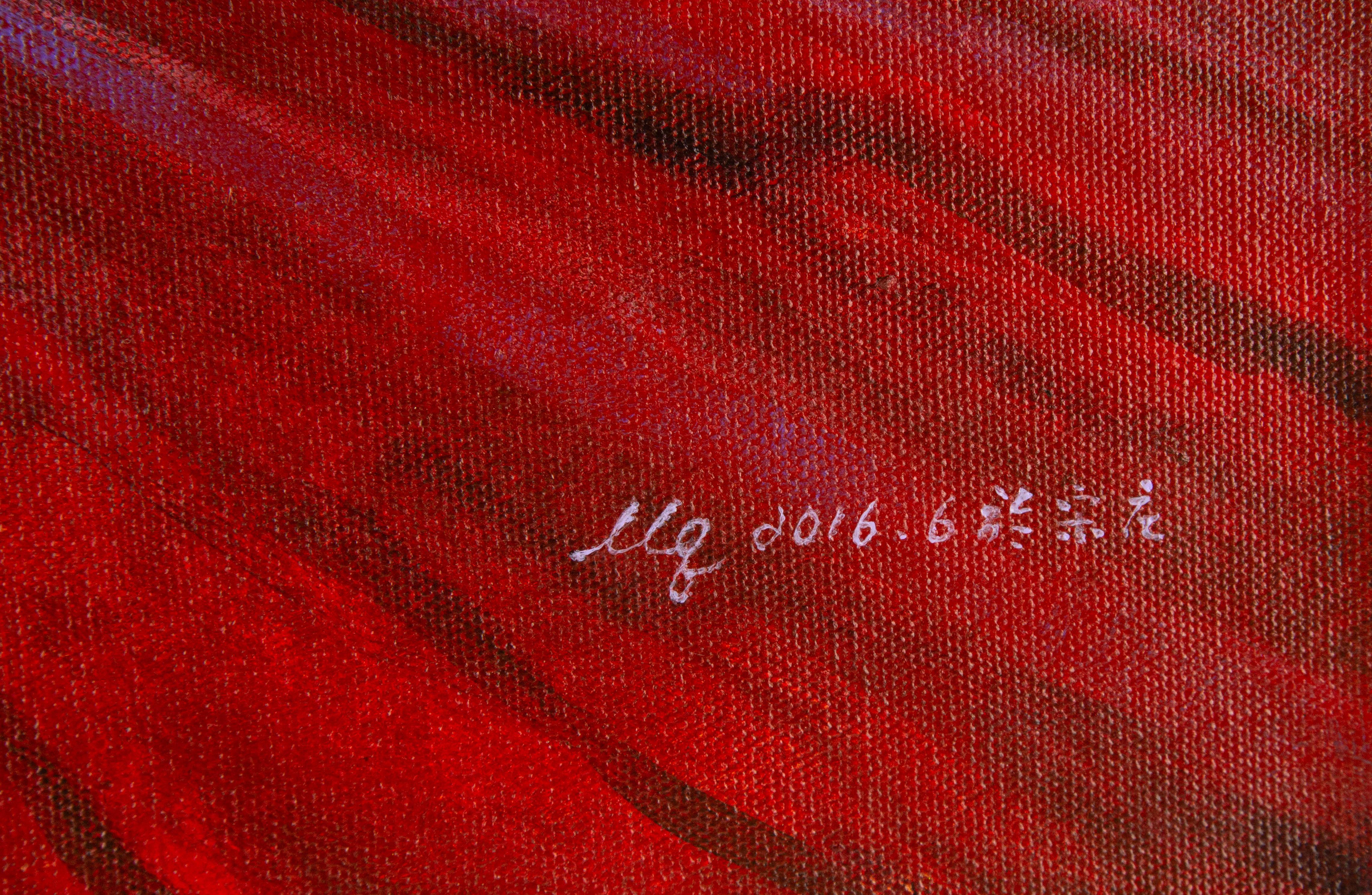 Shongzhuang Wu, peinture à l'huile originale abstraite « Image Series IV » en vente 2