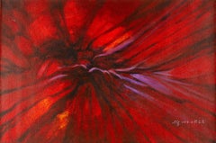 Pittura ad olio astratta originale di Shongzhuang Wu "Illusione Serie IV