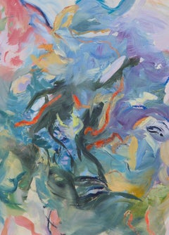 At The Edge of Knowing - Painting, Oil and stick on linen