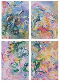 At The Edge of Knowing - Painting, Oil and stick on linen