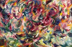 Expansive - Painting, Oil and oil stick on canvas