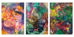 Studies of an Infinite - Painting, Oil and stick on linen
