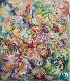 La fille - Peinture, huile et bâton d'huile sur toile apprêtée