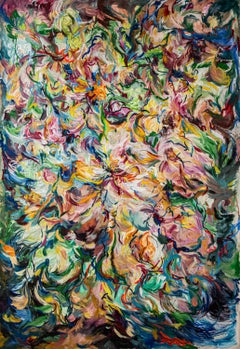 The Mother - Painting, Oil and stick on canvas