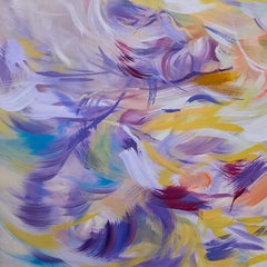 To Pick a Crocus - Painting, Oil and Stick on Linen