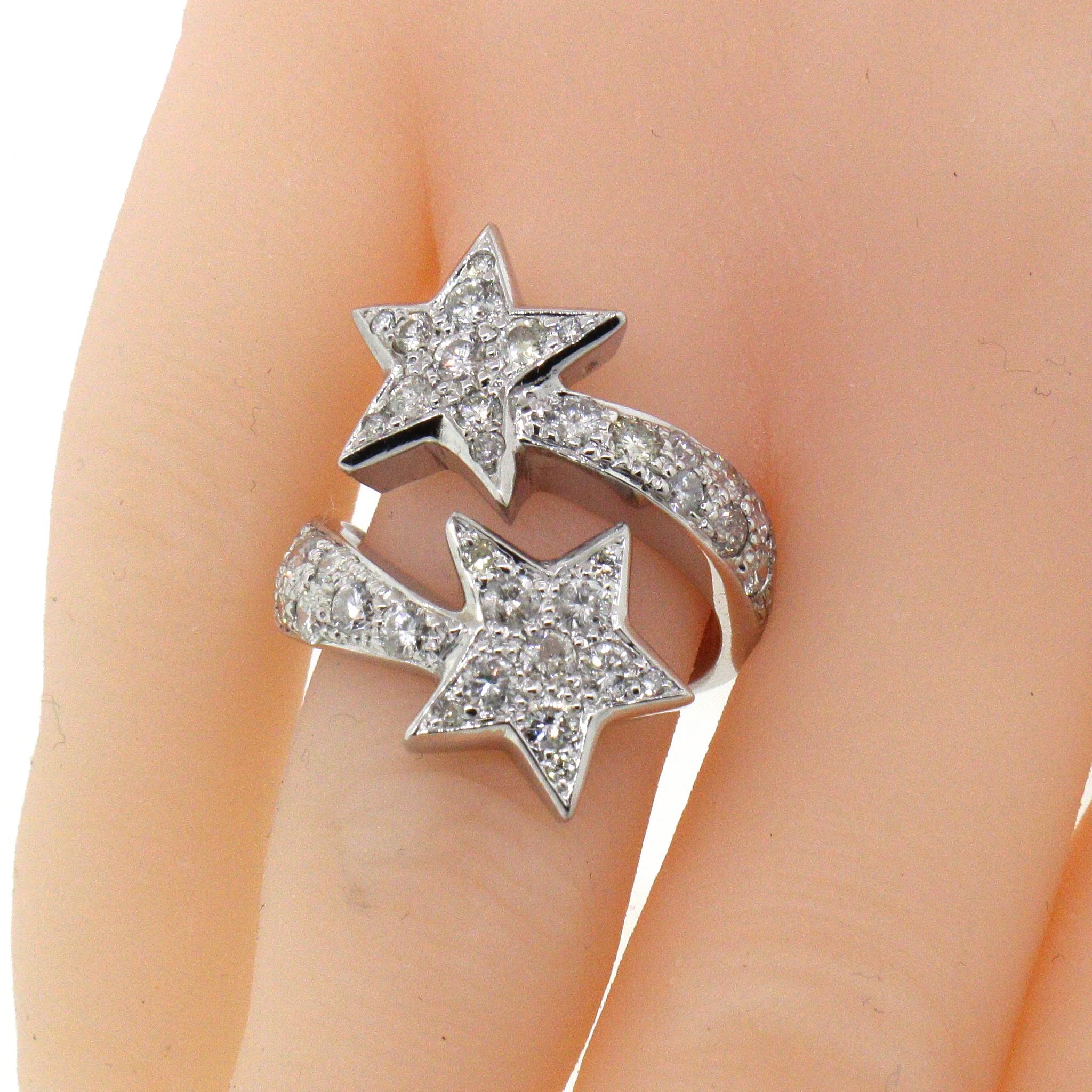 Round Cut Shooting Star Diamond Ring