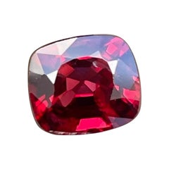 Shop Fine Quality Red Burmese Spinel 1.50 carats Cushion Cut Natural Gemstone