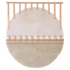 Shoreline Round Shearling Tapestry X by Moses Nadel