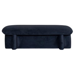 SHORN DINING BENCH - Matte Black Velvet by SHO MODERN