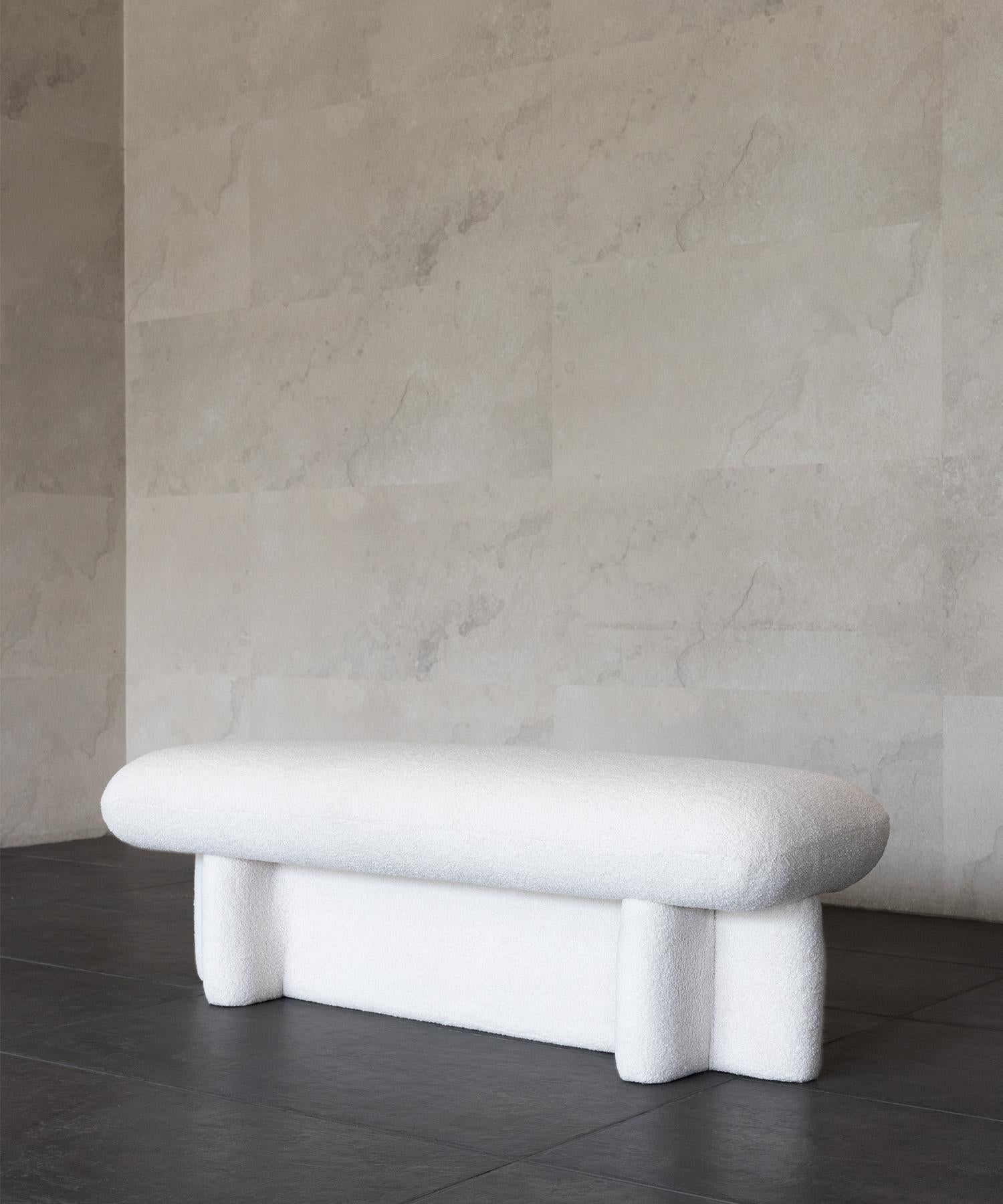 Indiano Panca da pranzo SHORN - Soft White Calm Boucle di SHO MODERN in vendita