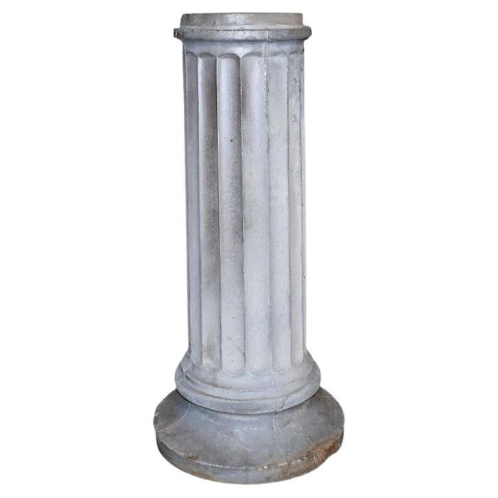 Short Architectural Rustic Greek Concrete Corinthian Column 20th Century