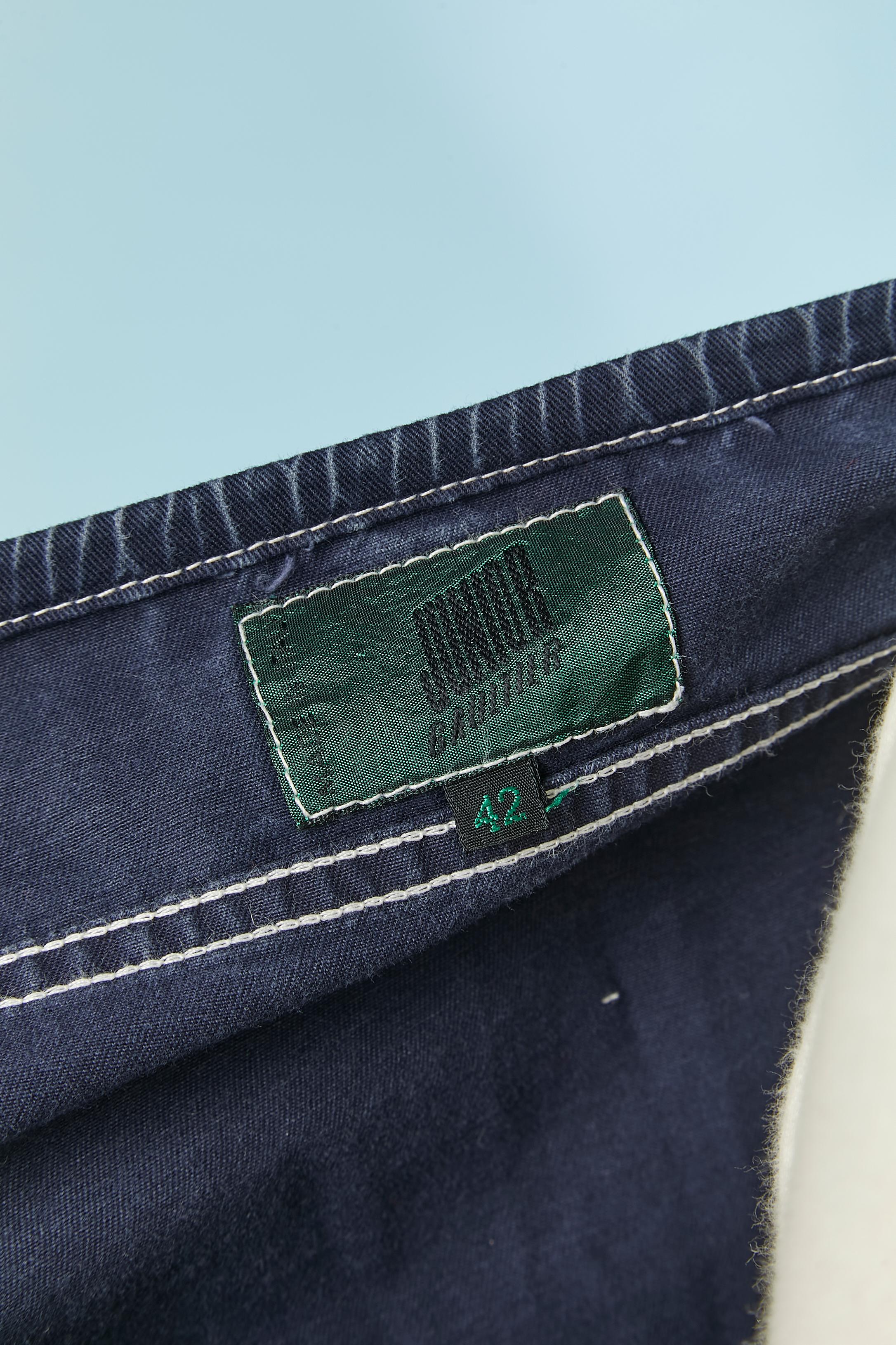 Short blue cotton jacket with drawstring JUNIOR GAULTIER For Sale 2