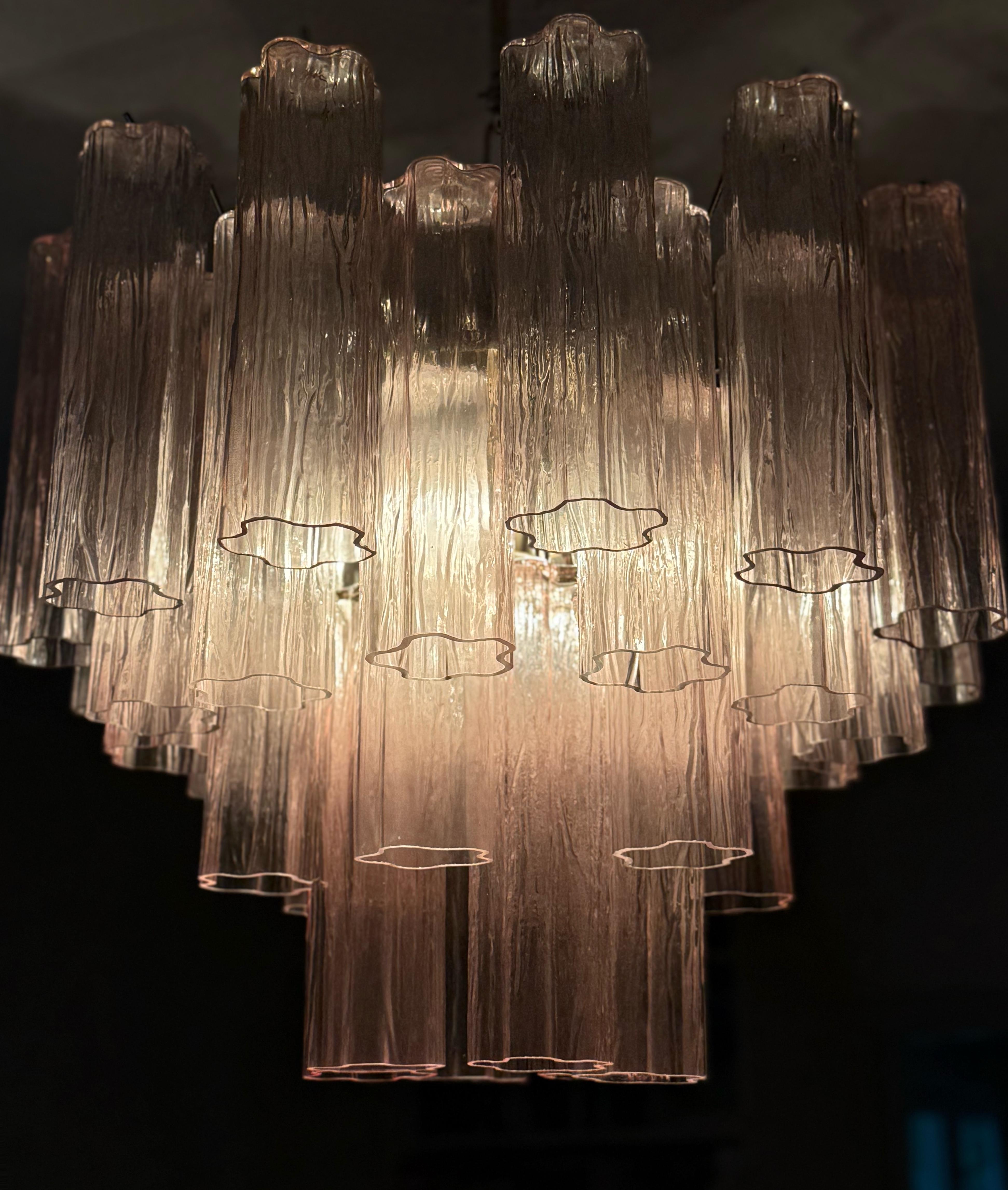 Short Bold Colorful Pink Flush Mount Murano Kronleuchter * Höhe 1,9 Fuß / 22,8