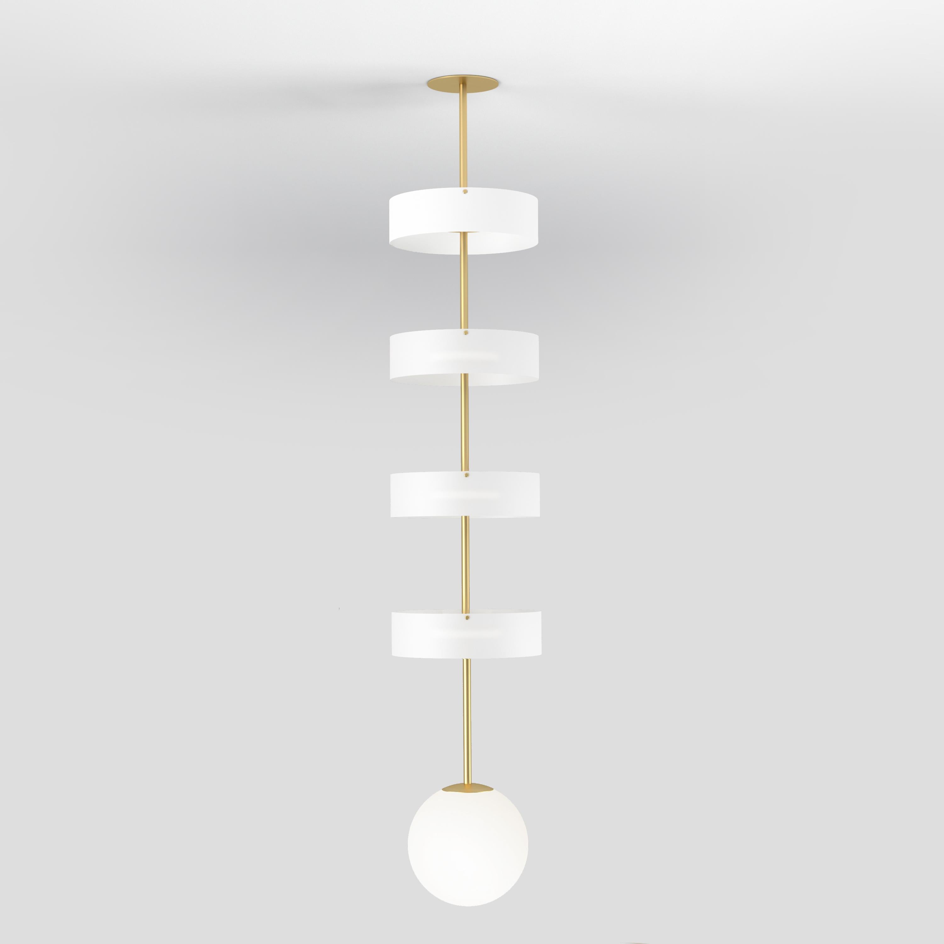 Lampada a sospensione a forma di cerchio corto e globo di Atelier Ati In condizioni Nuovo in vendita a Geneve, CH