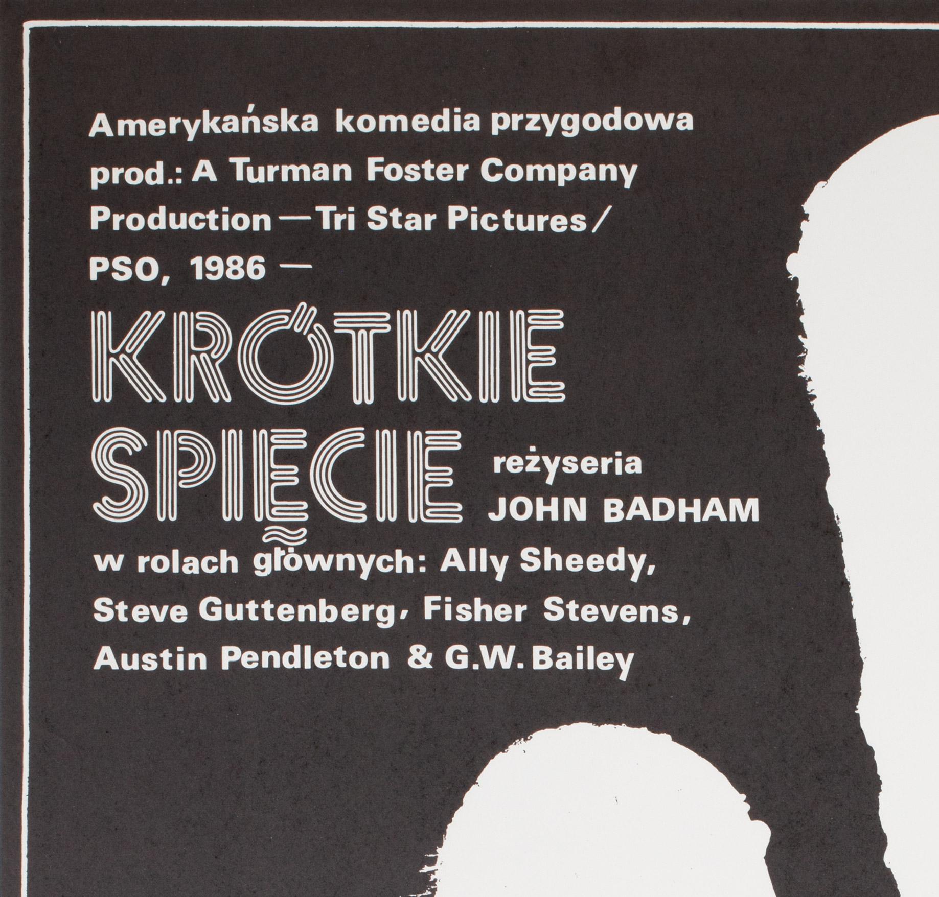 Short Circuit 1988 Polish Film Movie Poster, Jakub Erol In Excellent Condition For Sale In Bath, Somerset