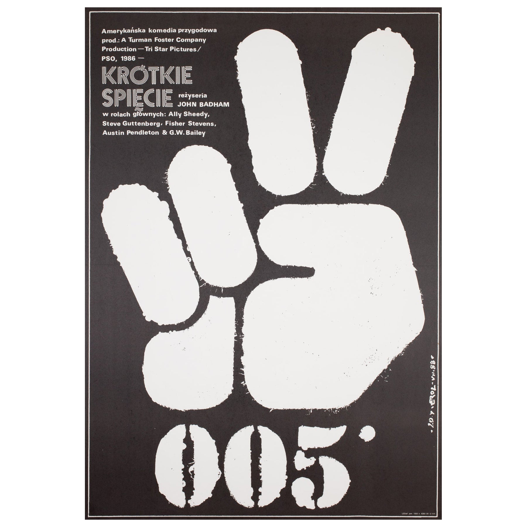 Affiche de court métrage polonais du film Jakub Erol, 1988