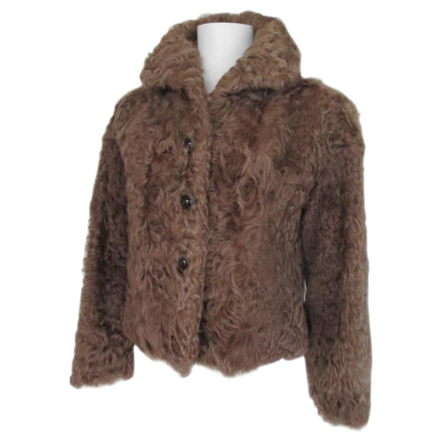 Short Curley Lamb Fur jacket 