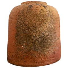 Short English Terracotta Kale Forcer Pot with Lovely Patina