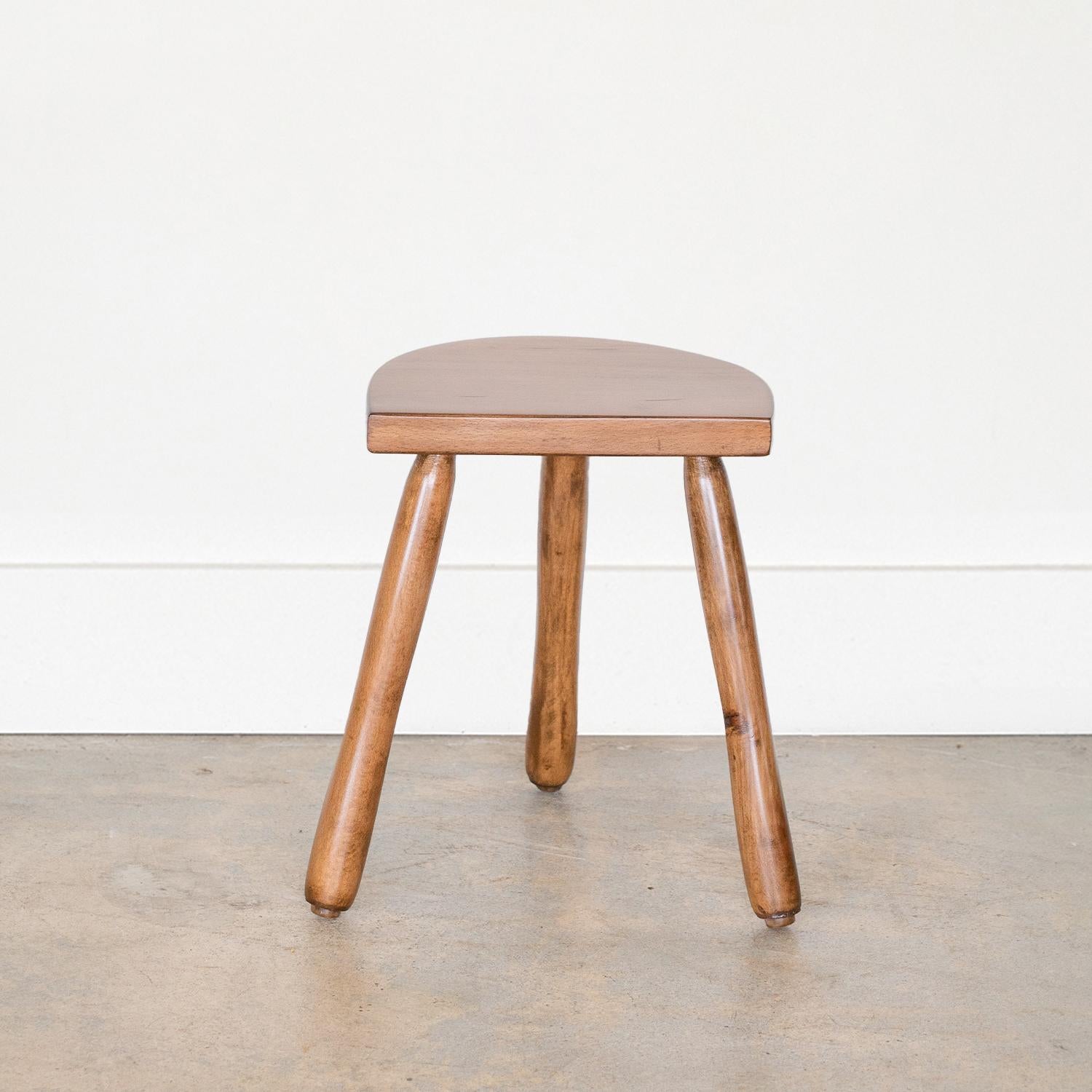 short wooden stool