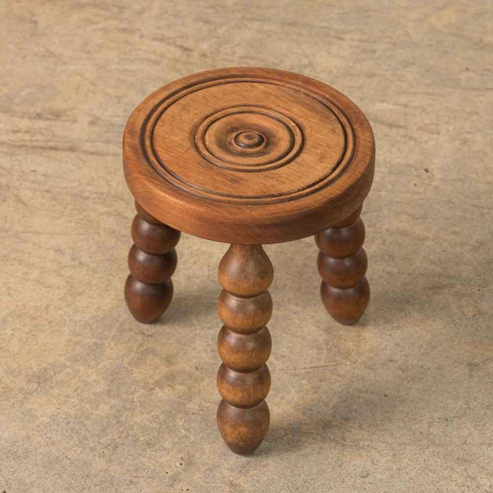 XX secolo Sgabello francese corto a treppiede in Wood in vendita