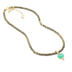 Short Heritage Pyrite 18 Karat Gold Necklette