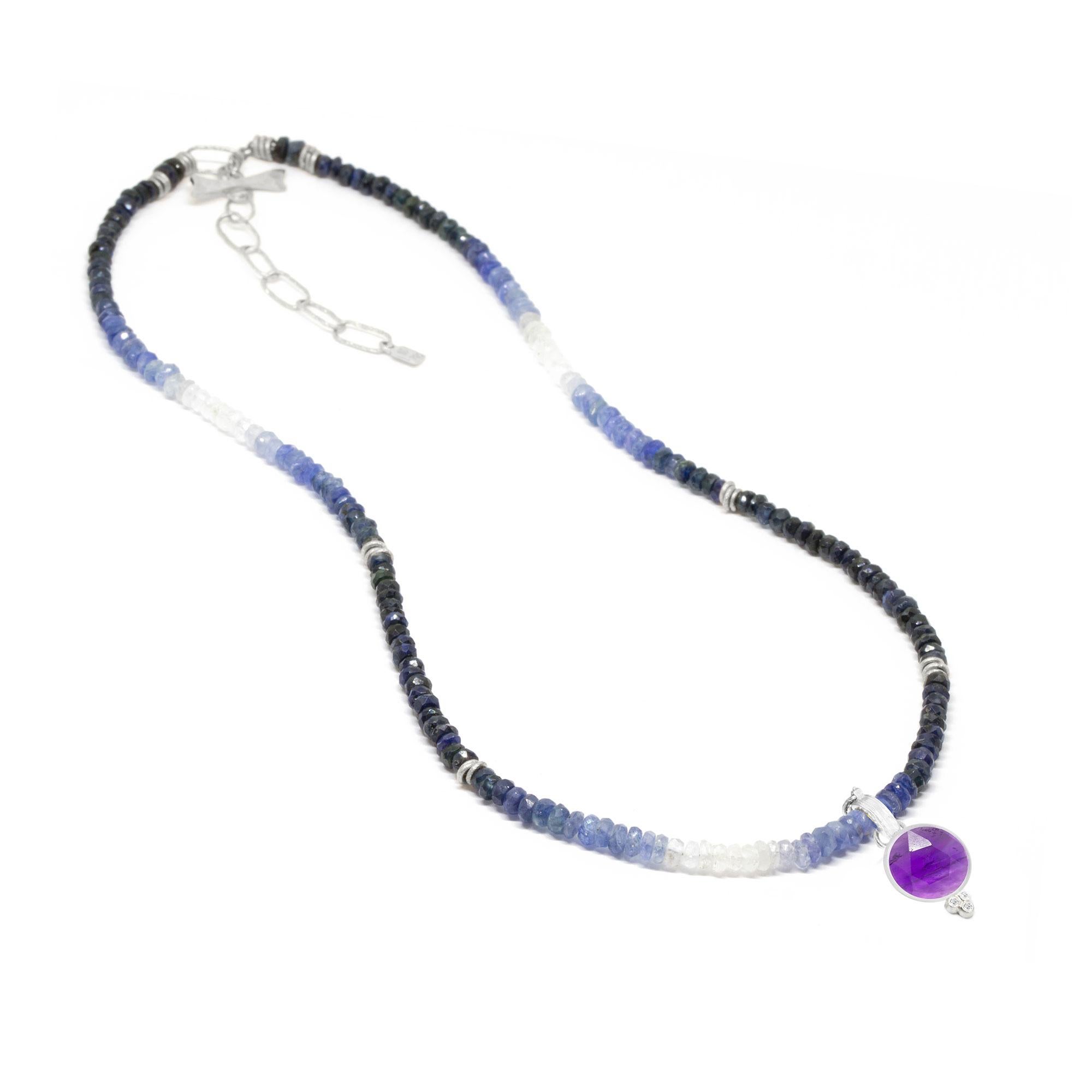 The best part about the Short Heritage Silver Necklette isn’t just that it can be worn long, doubled-up, or as a wrap bracelet (although that’s pretty cool). It’s that you can thread any of our Charms onto the sapphire beads—have fun playing with