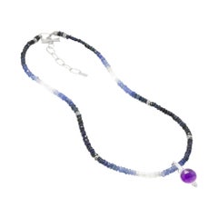 Used Short Heritage Sapphire Silver Necklette