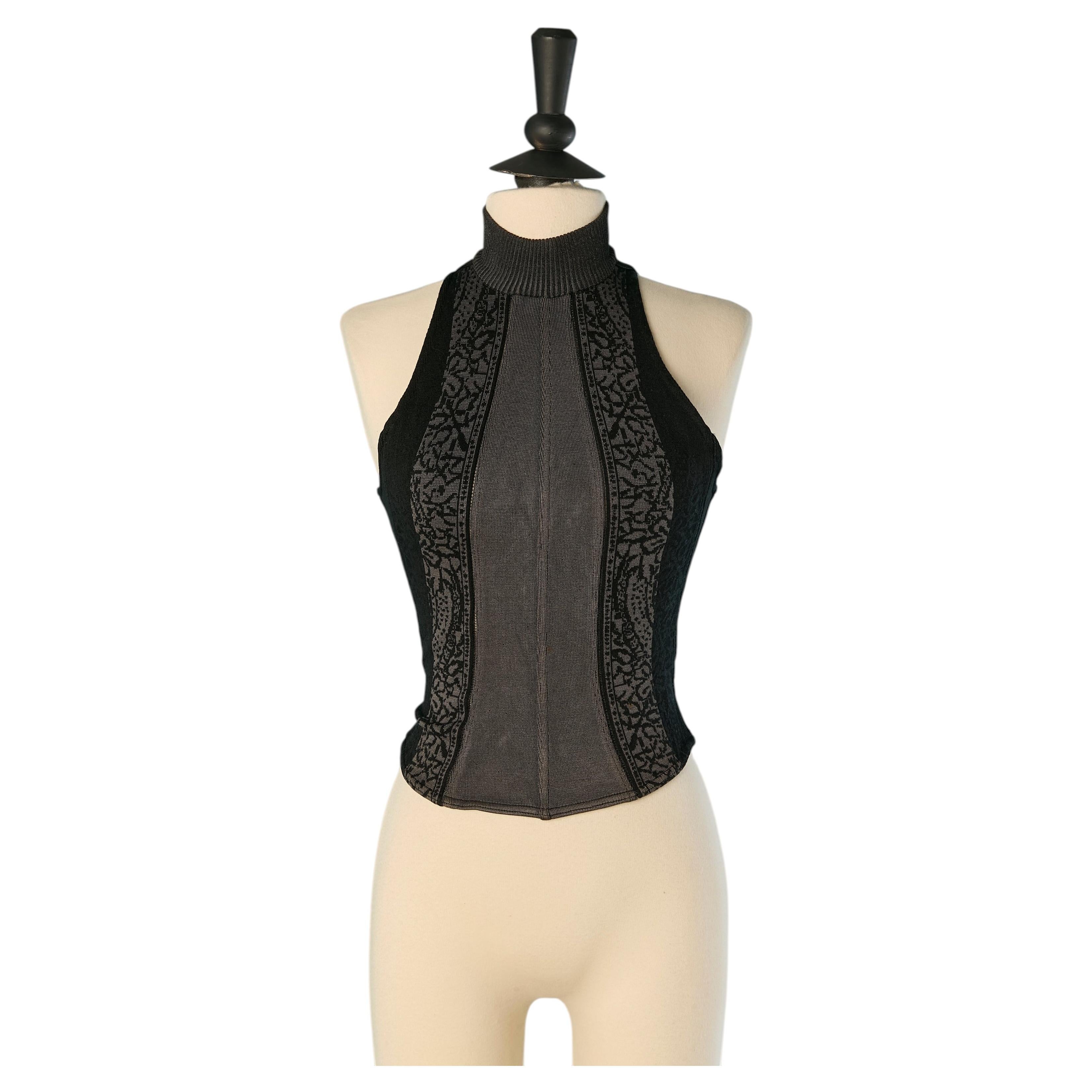 Canotta corta in jacquard ALAIA