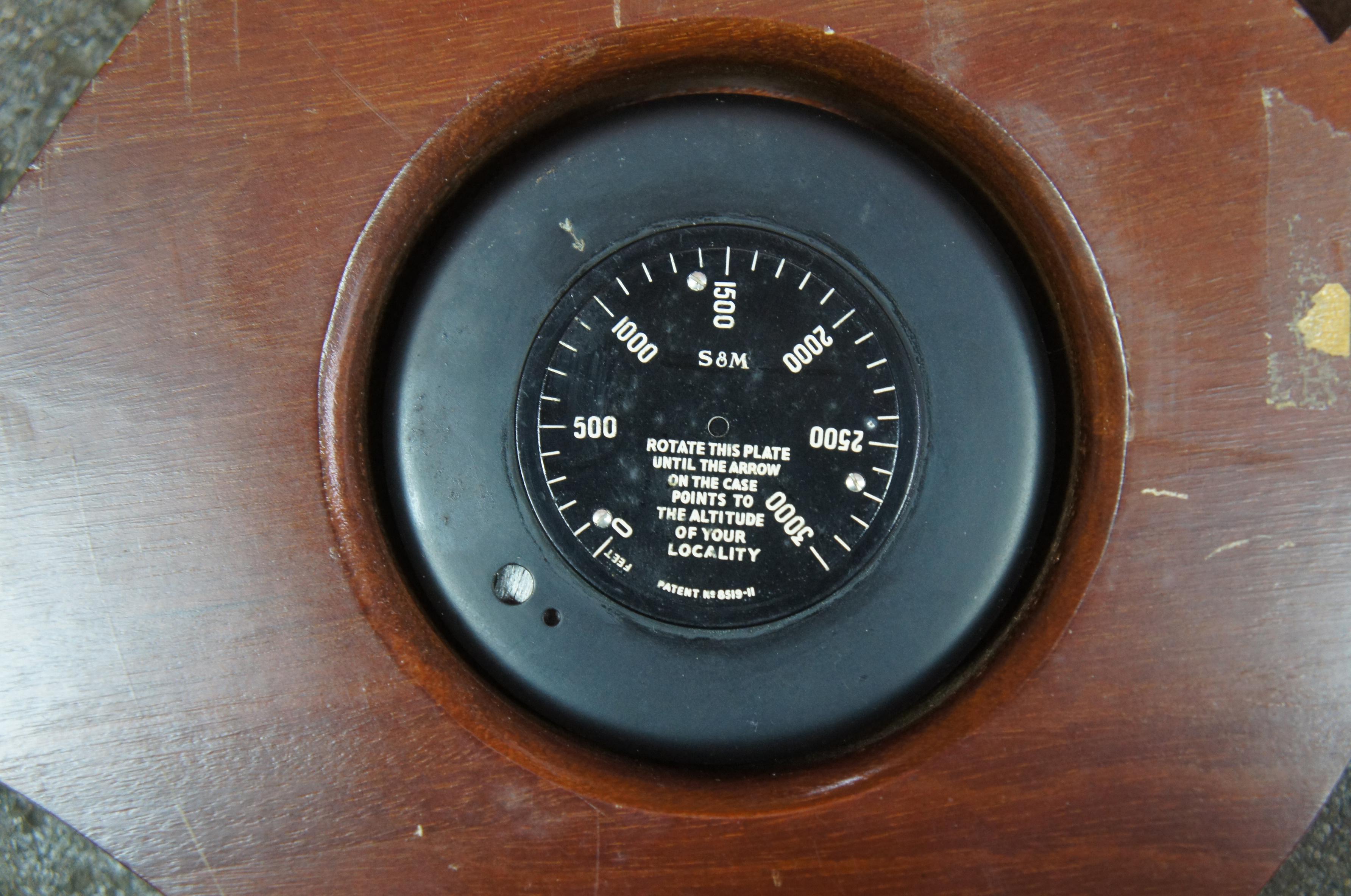Short & Mason Mahogany Marquetry Banjo Barometer Thermometer Regency Sheraton 2