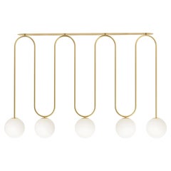 Short Motive Brass Ceiling Light by Atelier Areti