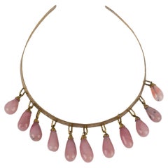 Antique Short necklace with pink pearls 1920s