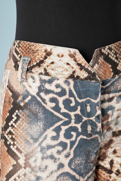 Short pant with abstract and python printed Just Cavalli