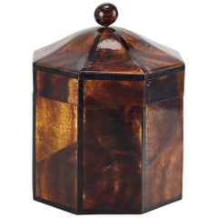 Short Postmodern Tessellated Young Pen Shell Octagonal Box, 1990s