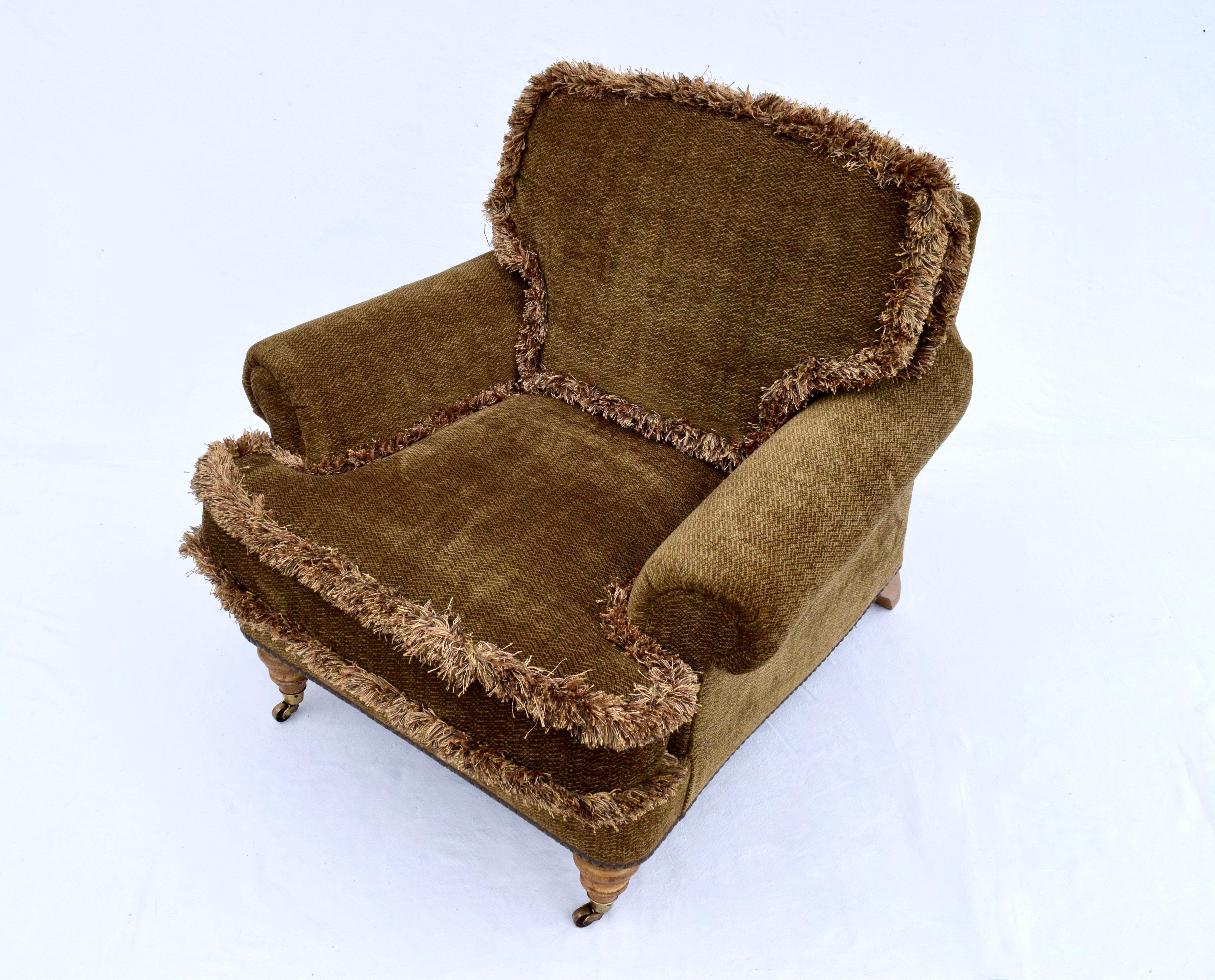 Silla de salón con brazos cortos en espiral según George Smith en Bueno estado para la venta en Southampton, NJ