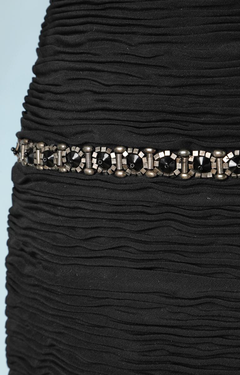 Black Short skirt embroidered Atelier Versace