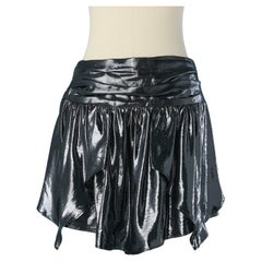 Kurzer Rock aus silbernem Lamé mit drapierter Taille Isabel Marant