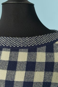 Short sleeve cashmere sweater with check pattern CHANEL