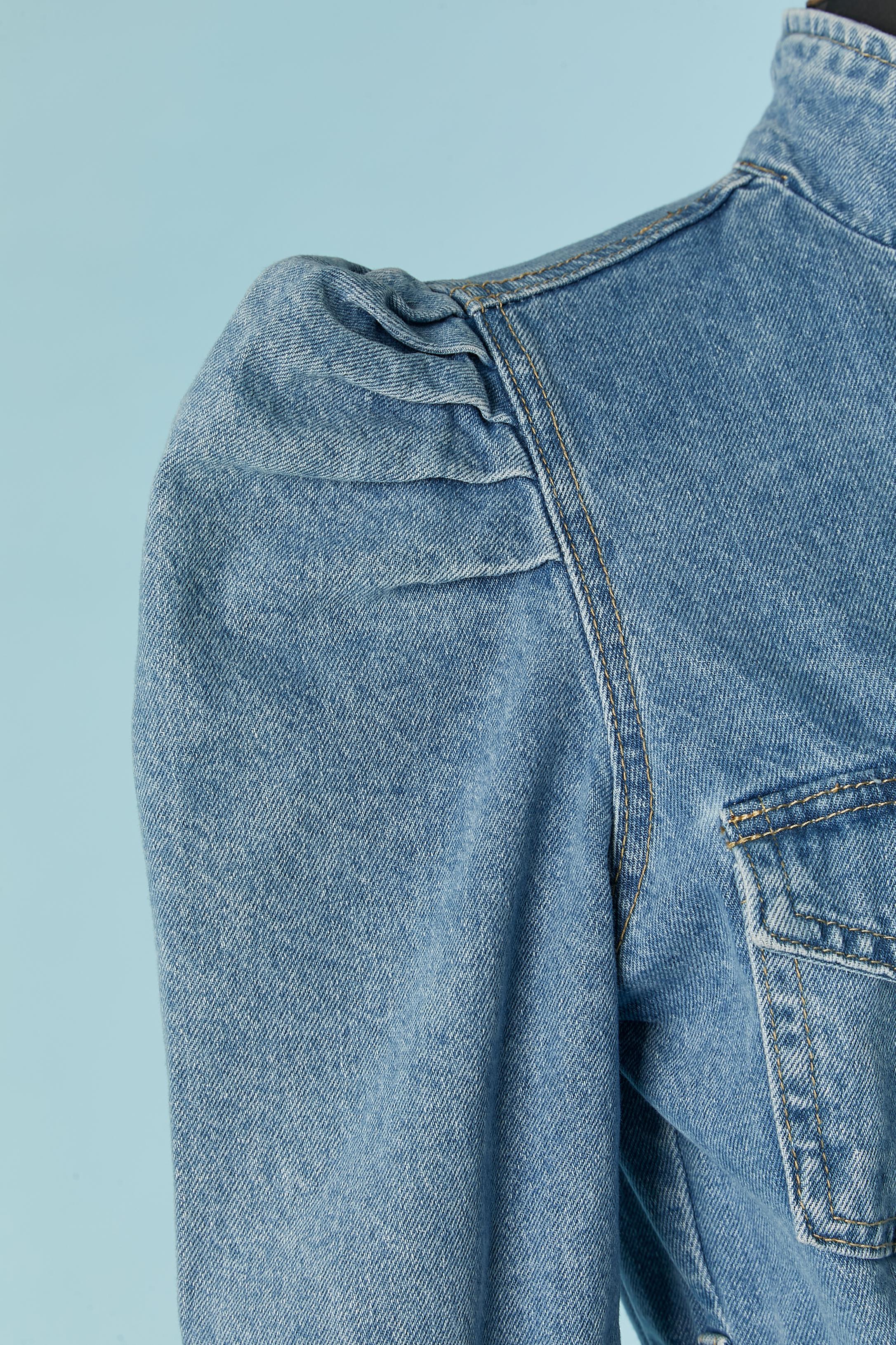 Robe en jean à manches courtes Excellent état - En vente à Saint-Ouen-Sur-Seine, FR