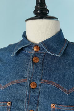 Short sleeve denim dress GAULTIER JEANS
